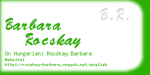 barbara rocskay business card